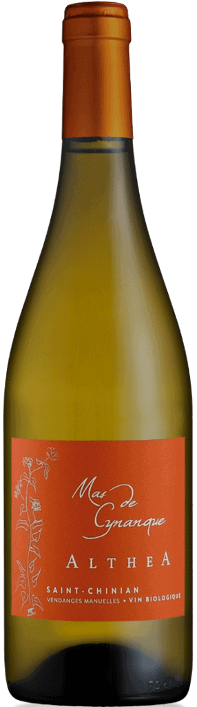 bouteille de vin blanc cuvée althea mas de cynanque