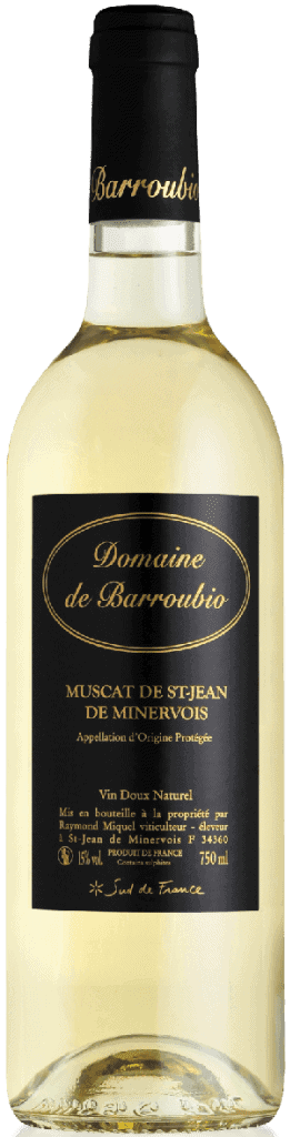 domainedebarroubiomuscatetiquettenoiremuscatdesaintjeandeminervoisespacevindesaintchinian